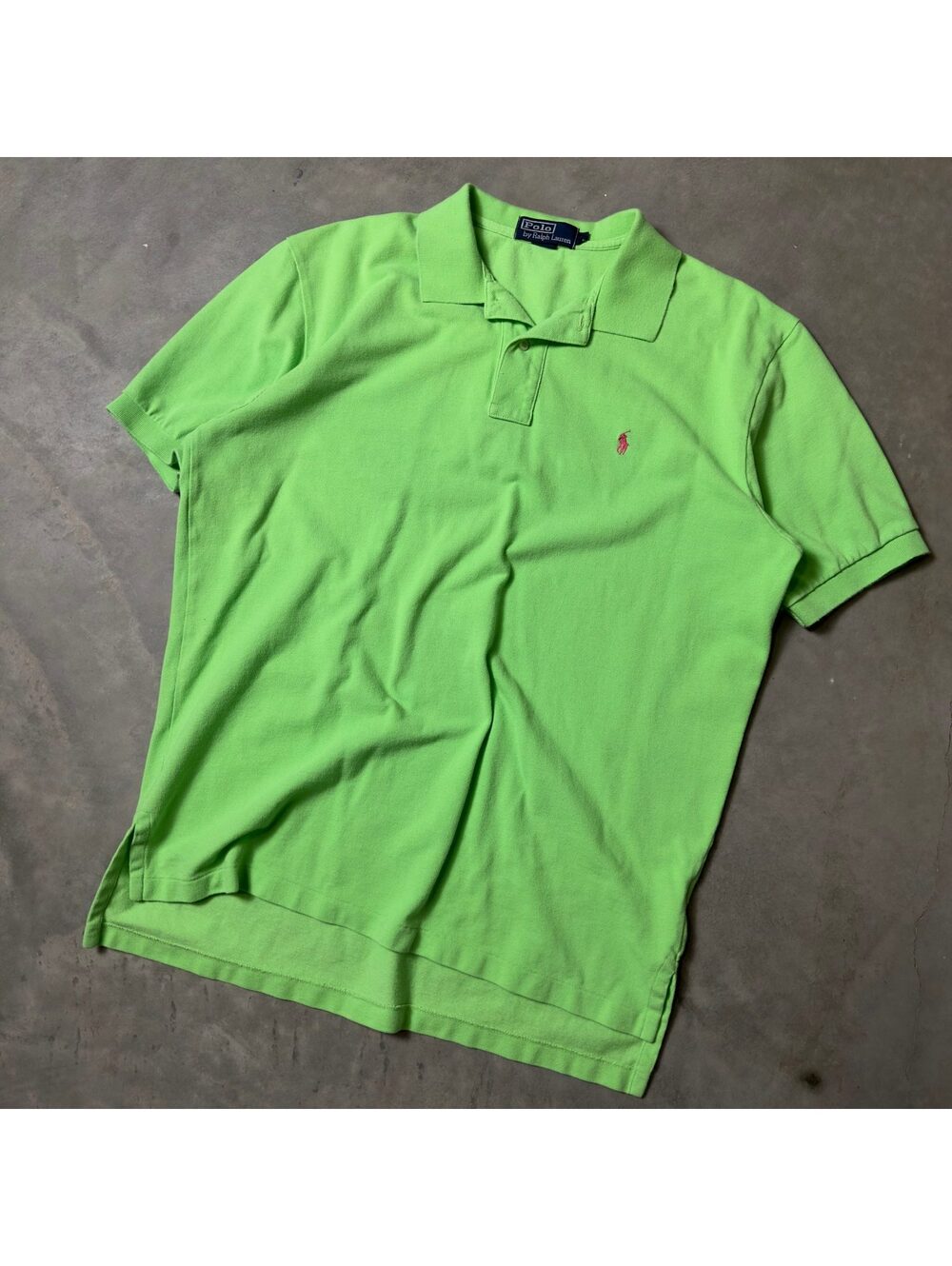 Polo Ralph Lauren Green Polo Mens L Cotton